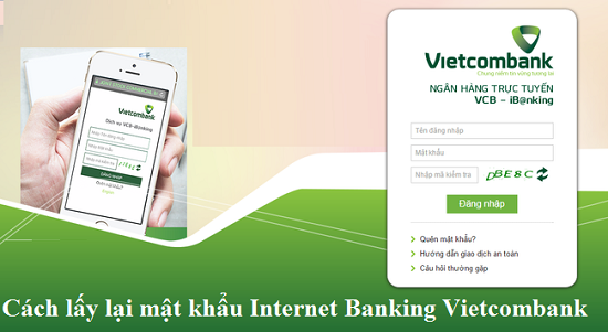 lay lai mat khau internet banking vietcombank