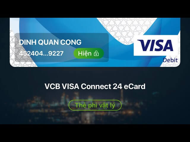 Tạo thẻ visa ảo vietcombank